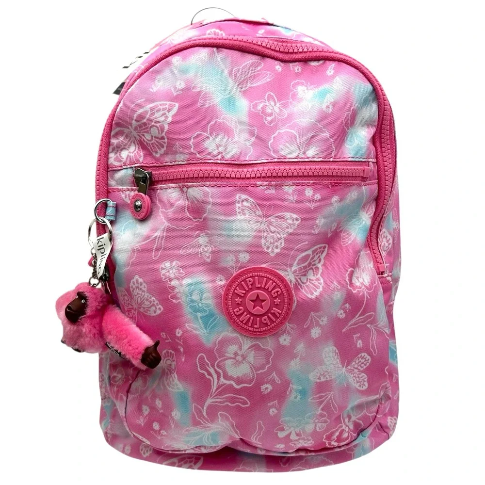 Kipling Challenger Women's Small Backpack Garden Clouds Butterfly & Floral Theme